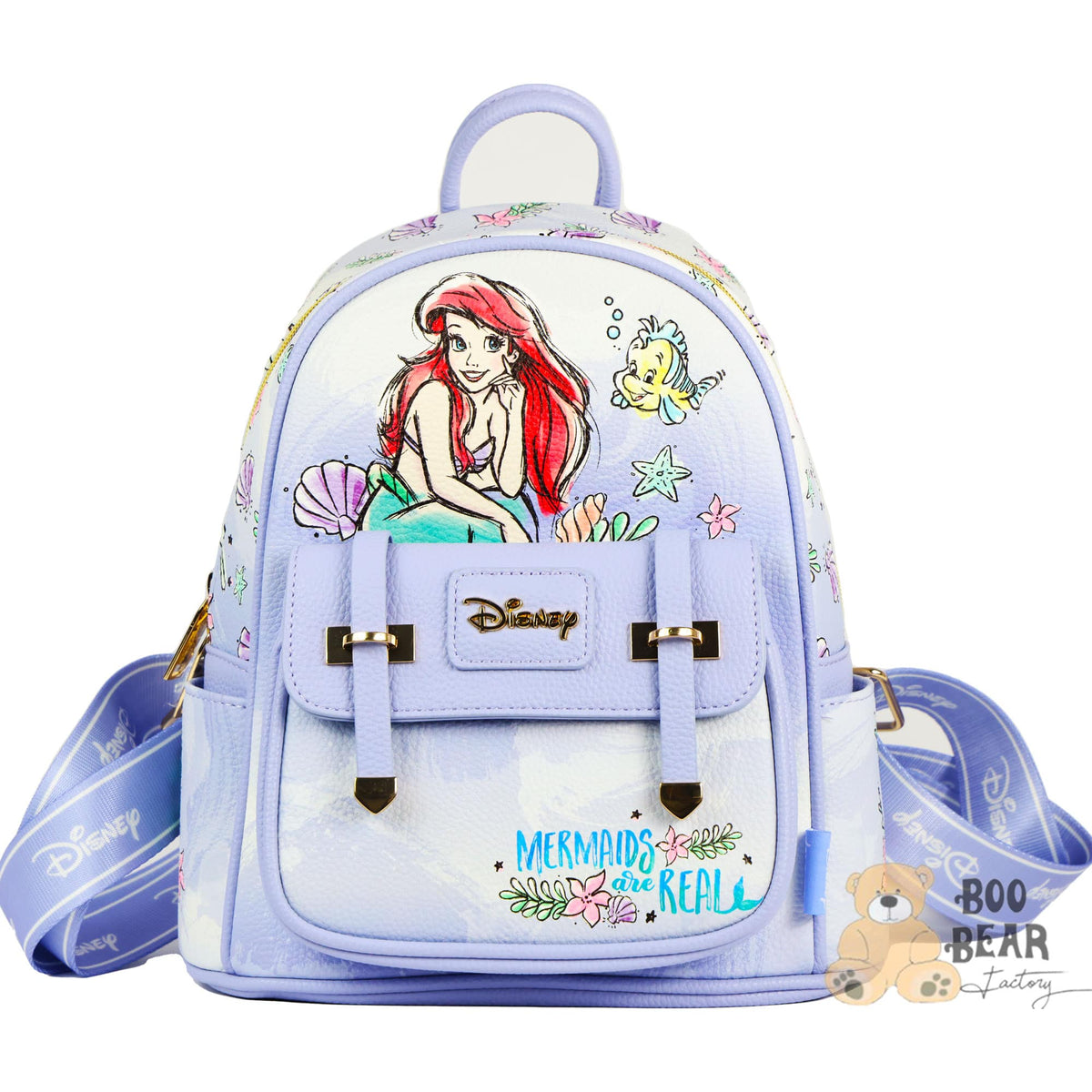 Disney Little Mermaid Castle deals Mini Adjustable Backpack