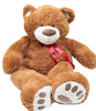 Enormous 6 Foot Teddy & Kisses Giant Teddy Bear - The BIGGEST Dark Brown Teddy Bear Just at $110 - Boo Bear Factory
