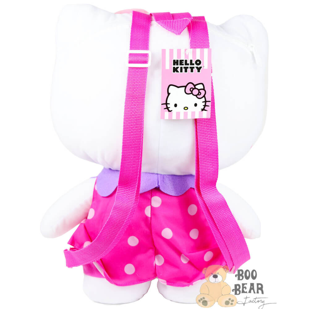 Hello Kitty Plush Backpack With Polka Dots Dress 2999 Boo Bear F 6016