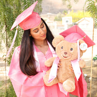 Thumbnail for graduation bear with pink cap