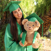 Thumbnail for graduation teddy bear plush with emerald green