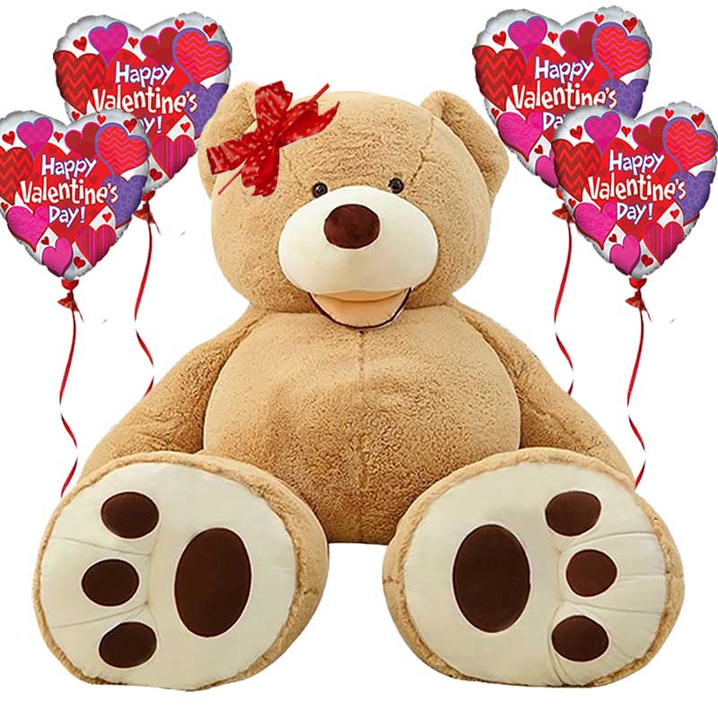 Valentine's Special Bundle Color Light Brown Giant Teddy Bear Boo