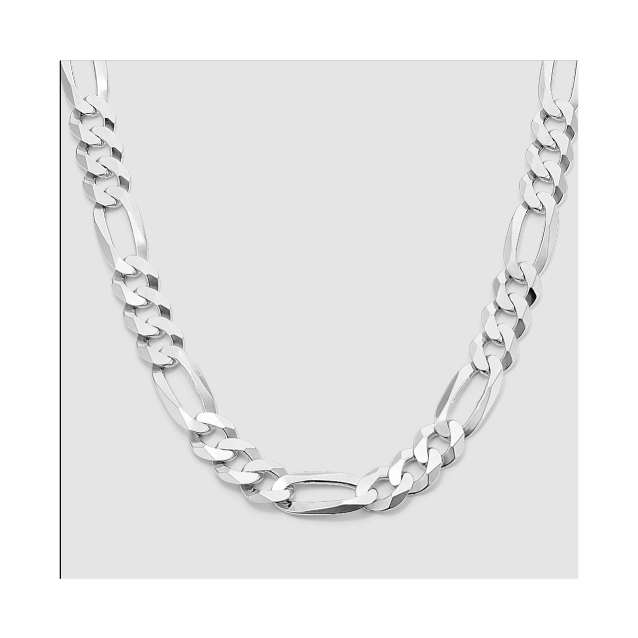 925 Sterling Silver Figaro Chain (7mm)
