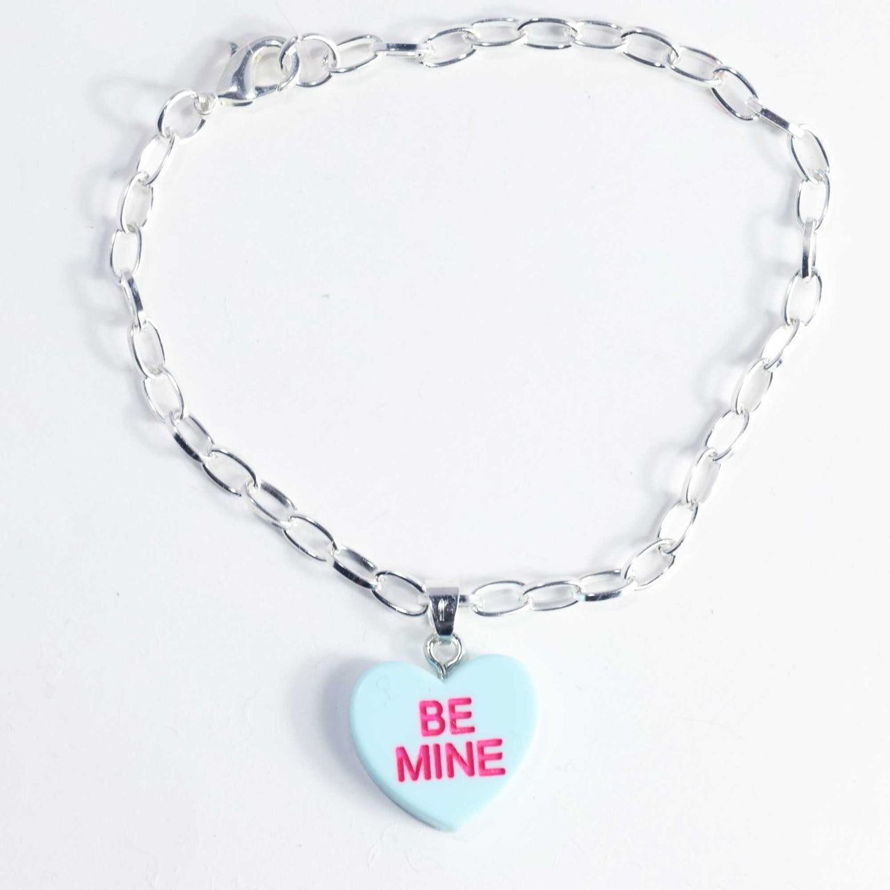 blue be mind heart bracelet