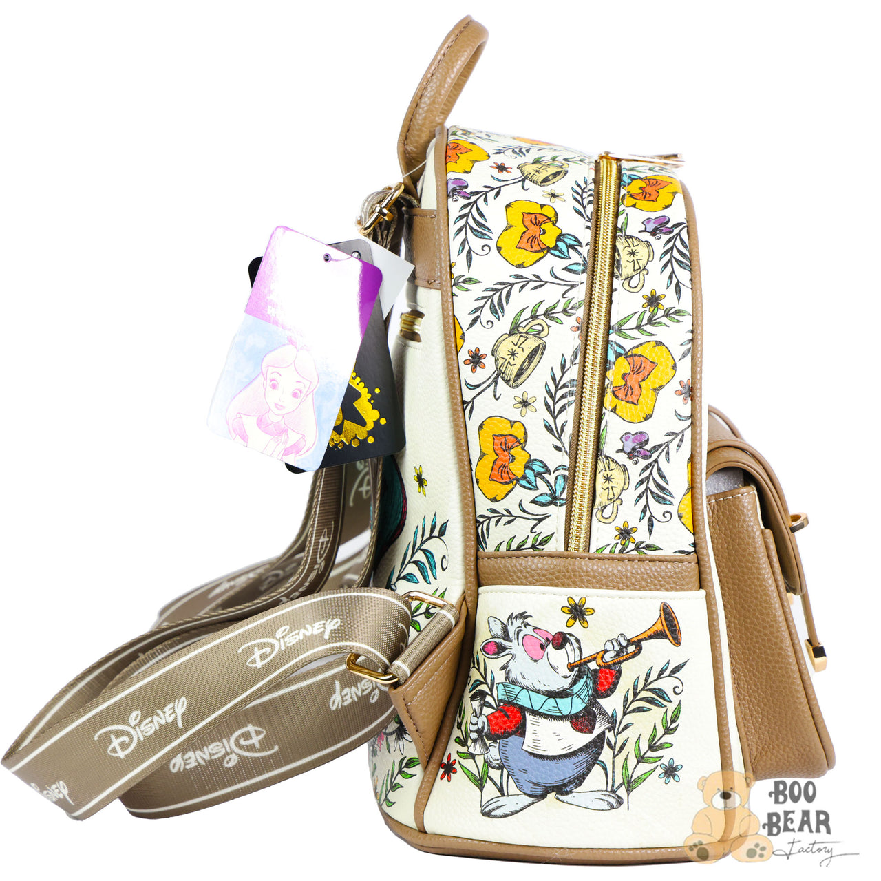 Disney Alice and Wonderland Leather Backpack right