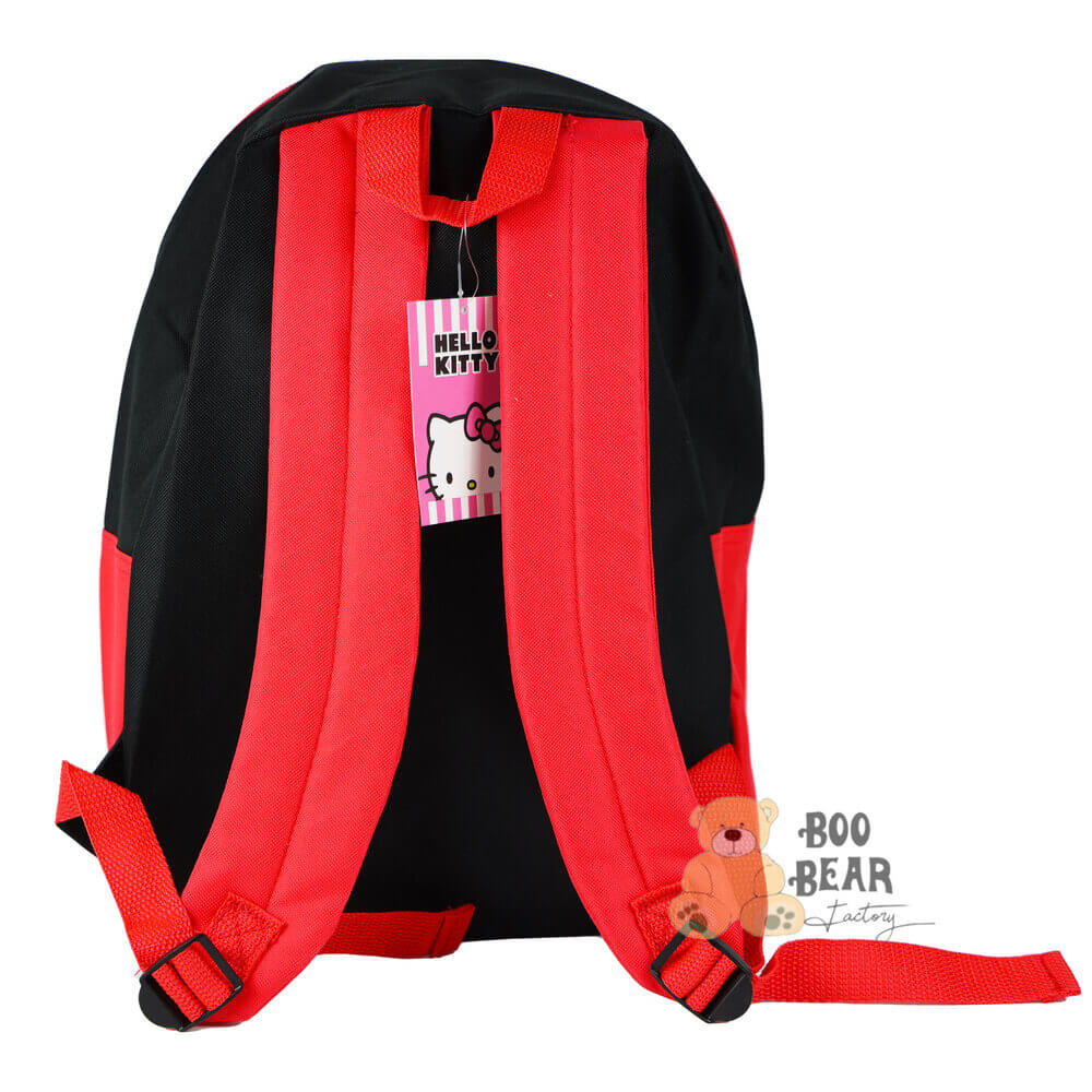 Hello Kitty Black Red Backpack Backside
