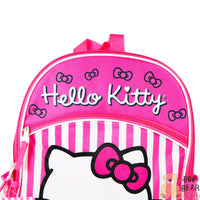 Thumbnail for Hello Kitty Bows and Stripes Backpack with One Front Pocket Pink Frontclose