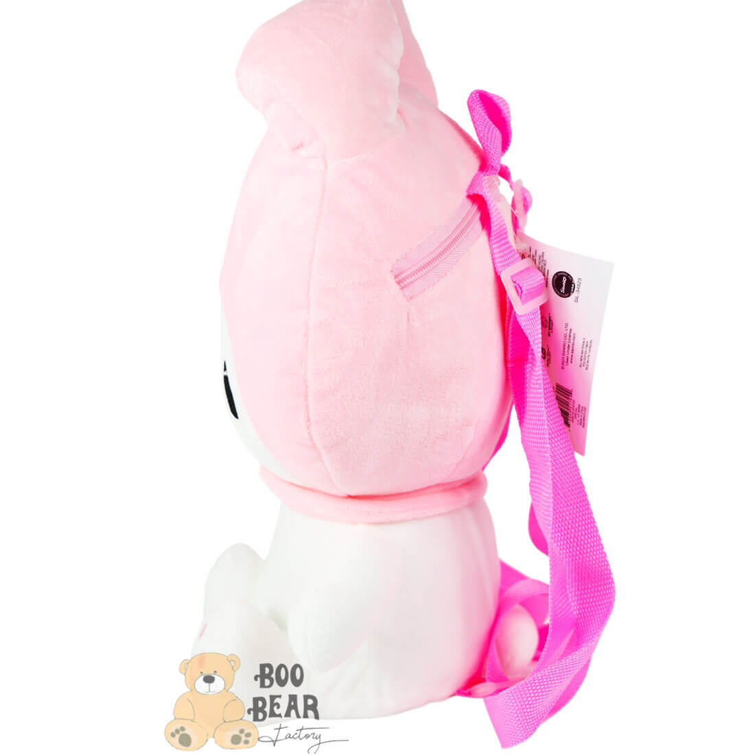 Hello Kitty My Melody Soft Plush Backpack Peach White Left