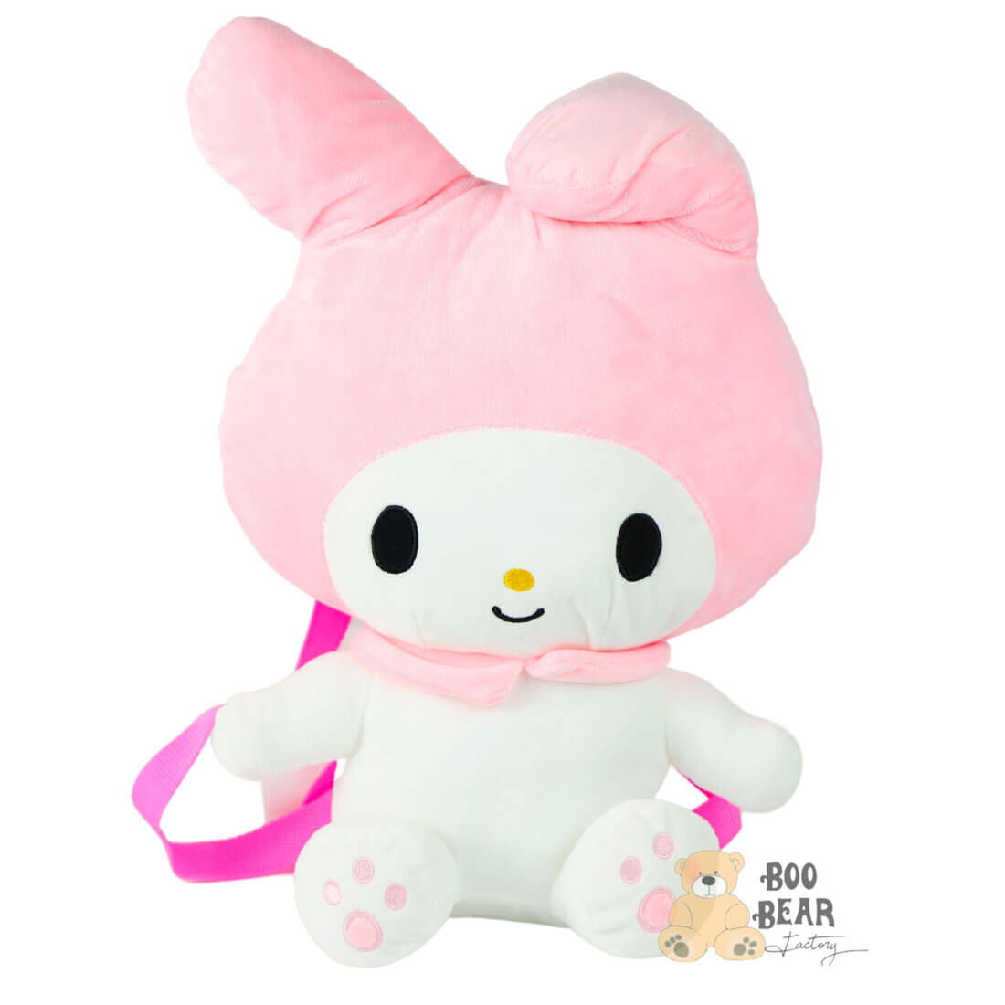 Hello Kitty My Melody Soft Plush Backpack Peach White