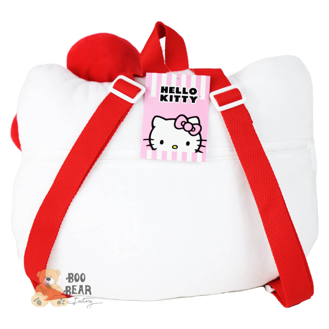 Hello Kitty Soft Plush Mini Backpack with Red Bow Backview