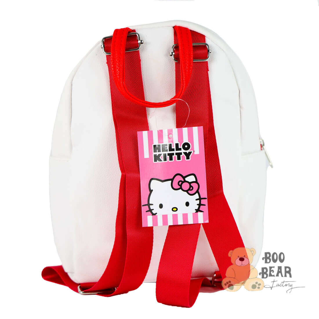 Hello Kitty White Backpack Backview