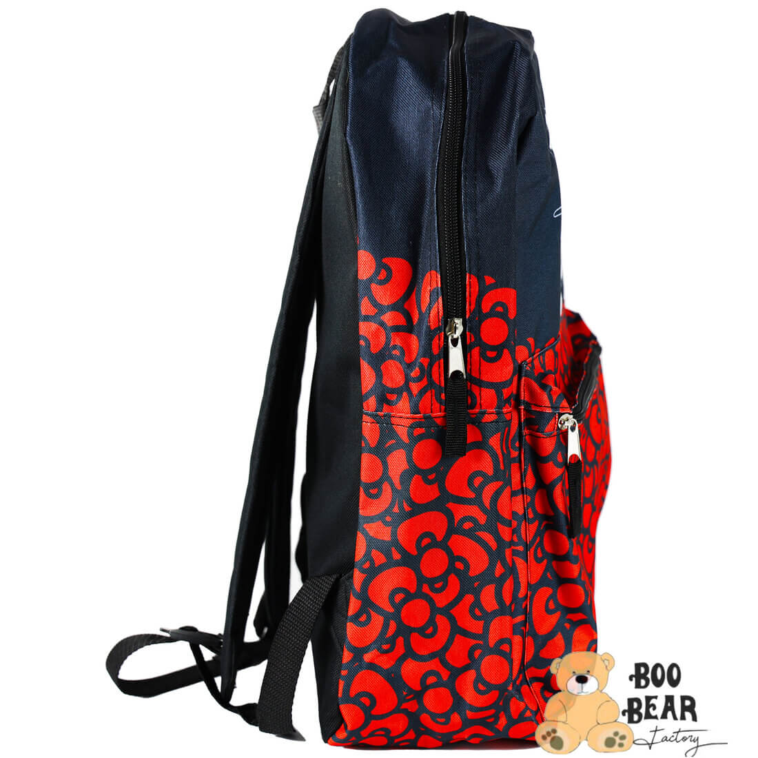 Hello Mini Kitty Black Red Backpack Rightside
