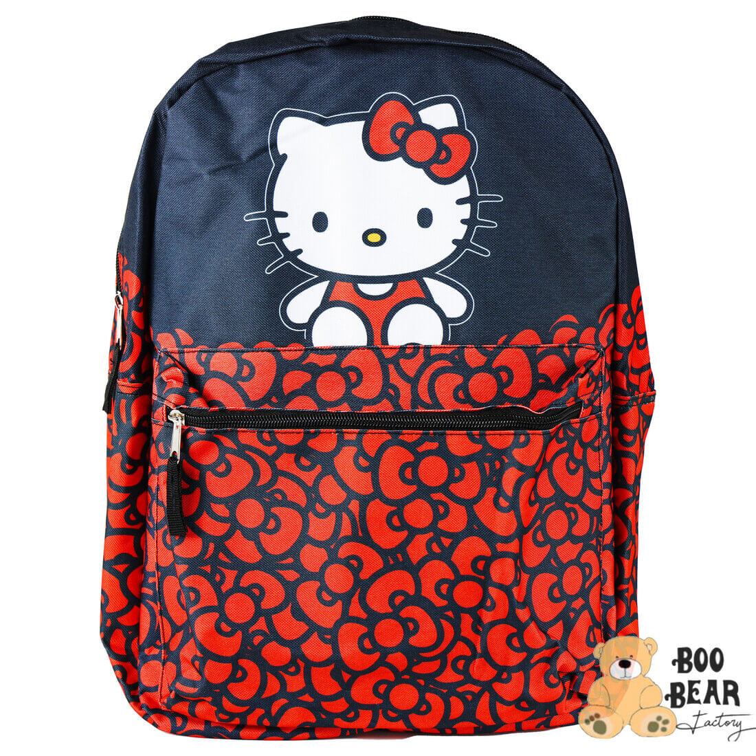 Hello Mini Kitty Black Red Backpack