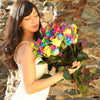 Buy Long Stem Rainbow Roses Online | Start from $115.00
