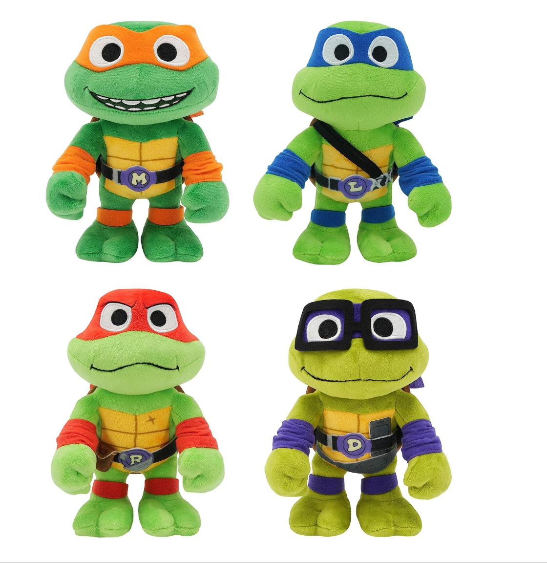 Teenage Mutant Ninja Turtles Mutant Mayhem Plush Toys 4 Pack of 8 Inc