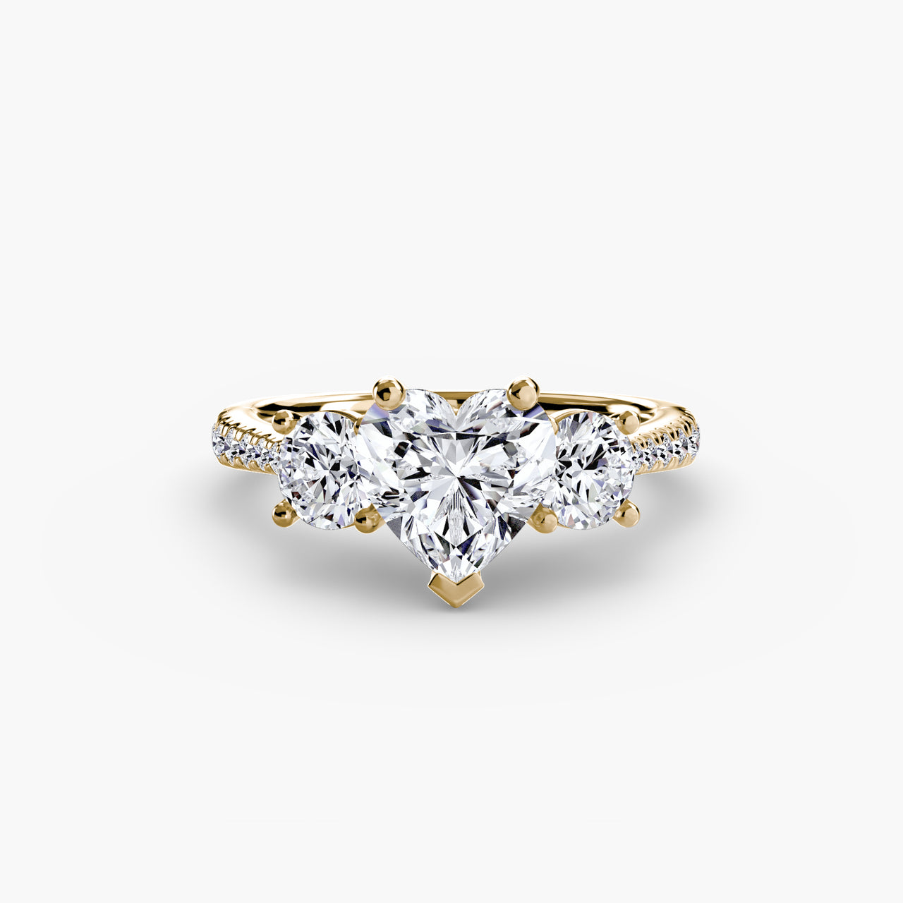Three-Stone with Pavé Band