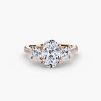 Thumbnail for Three-Stone with Pavé Band