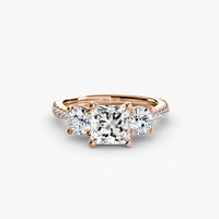 Thumbnail for Three-Stone with Pavé Band