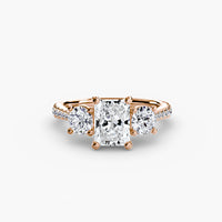 Thumbnail for Three-Stone with Pavé Band