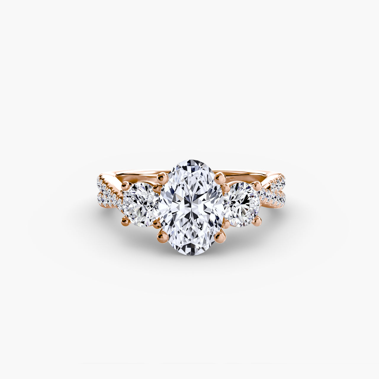 Three-Stone with Pavé Band 2