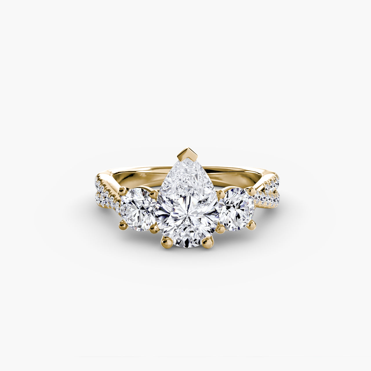 Three-Stone with Pavé Band 2