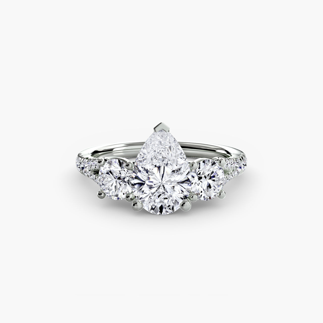 Three-Stone with Pavé Band 3