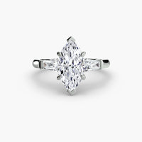 Thumbnail for Three-Stone Ring (Baguette Side Stones)