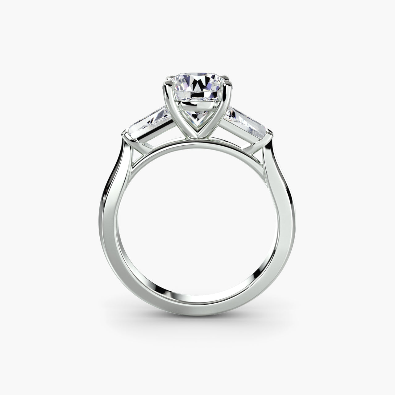 Three-Stone Ring (Baguette Side Stones)