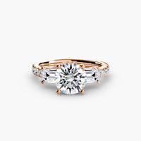 Thumbnail for Three-Stone Ring with Pavé Band 4
