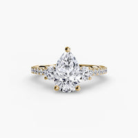 Thumbnail for Three-Stone Ring with Pavé Band 5