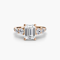 Thumbnail for Five Stone Ring with Pavé Band
