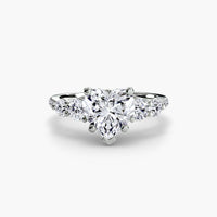 Thumbnail for Five Stone Ring with Pavé Band