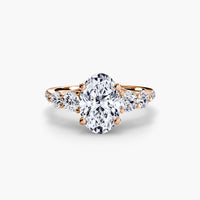 Thumbnail for Five Stone Ring with Pavé Band