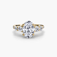 Thumbnail for Five Stone Ring with Pavé Band