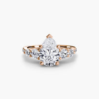Thumbnail for Five Stone Ring with Pavé Band