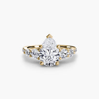 Thumbnail for Five Stone Ring with Pavé Band