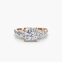 Thumbnail for Five Stone Ring with Pavé Band