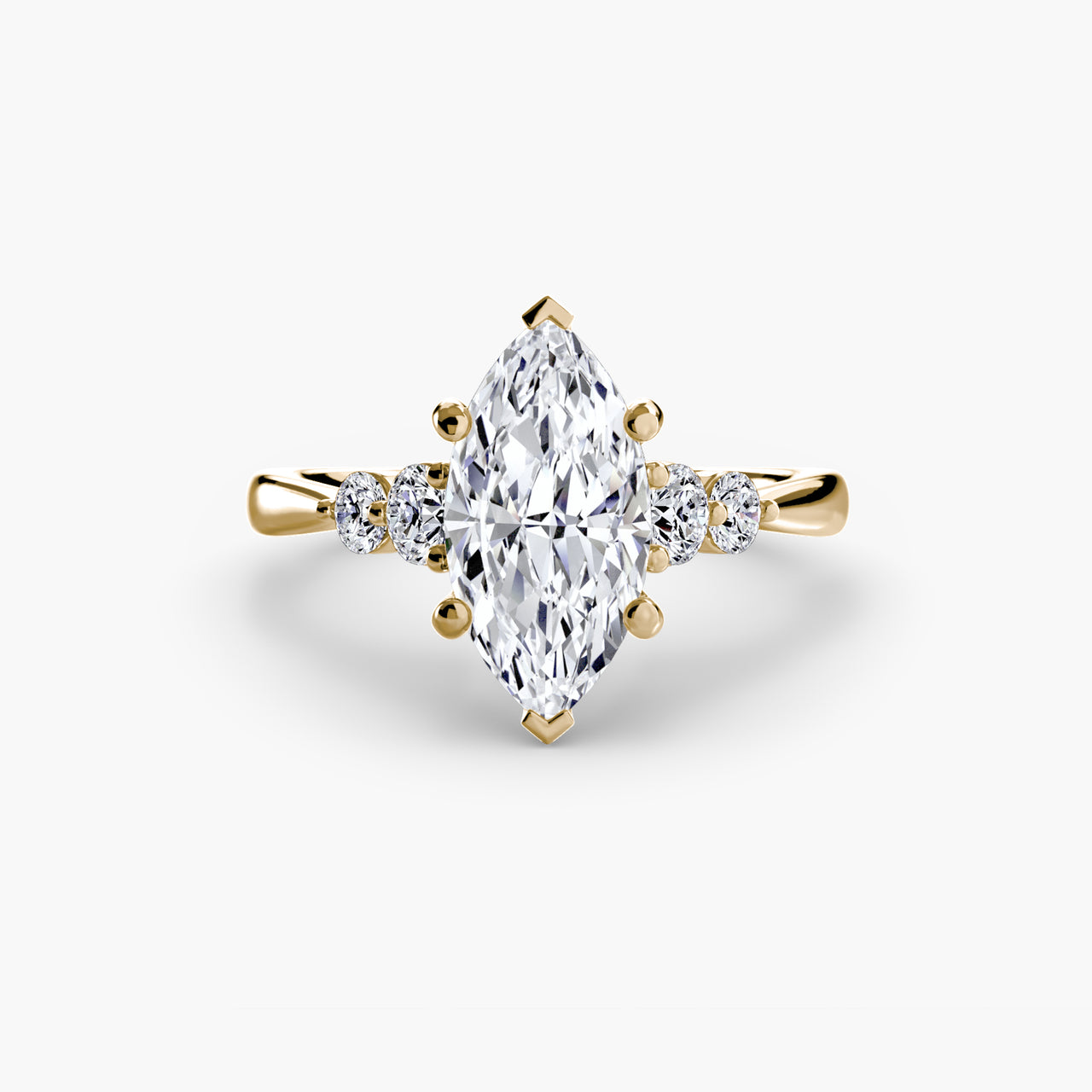 Solitaire with Shoulder Accents 2