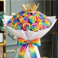 Thumbnail for Rainbow Roses Tie Dye Rainbow Flowers