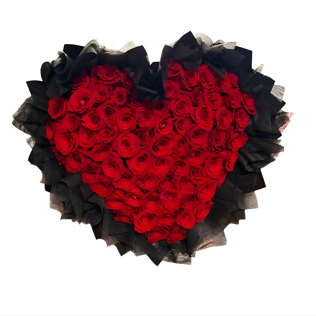  Red Roses Heart Bouquet