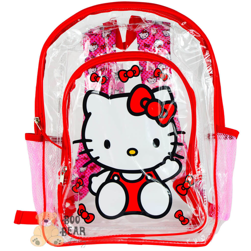 Transparent Red Hello Kitty BackPack
