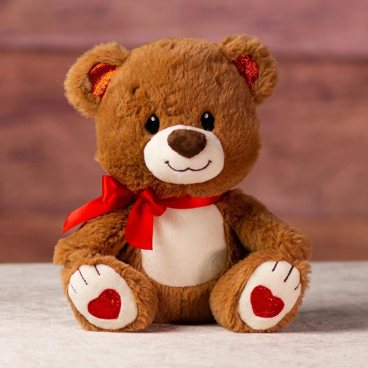 Valentines Teddy Bear Glittery