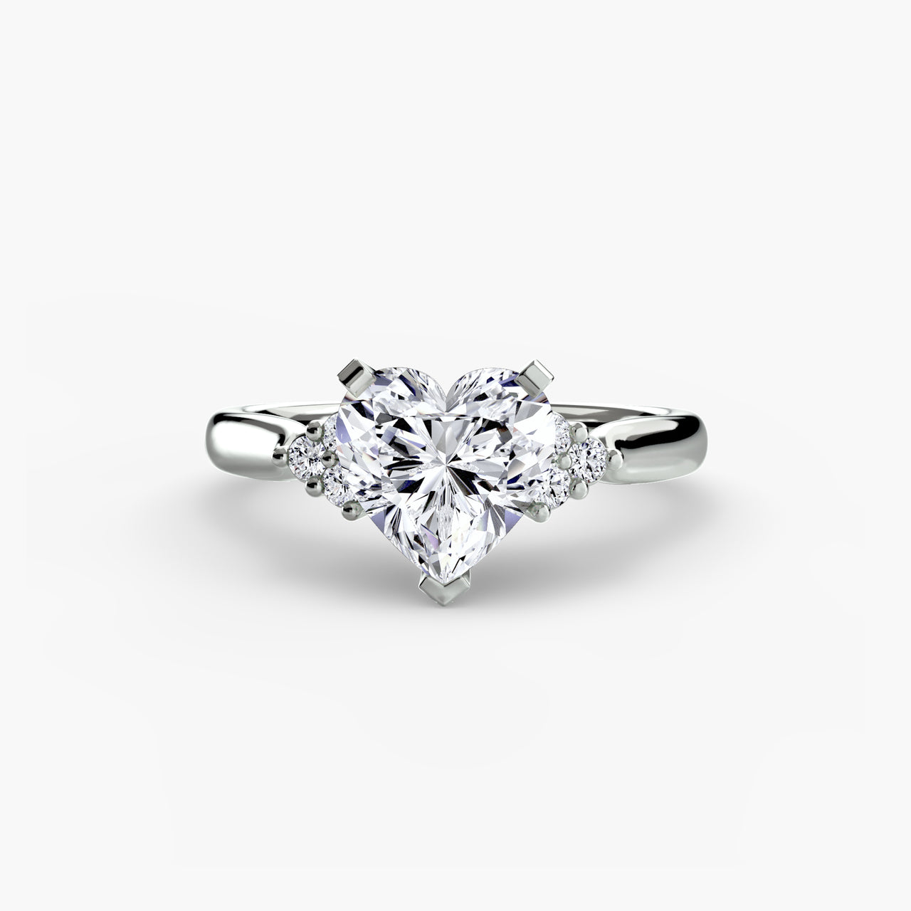 Solitaire with Cluster Shoulders 2
