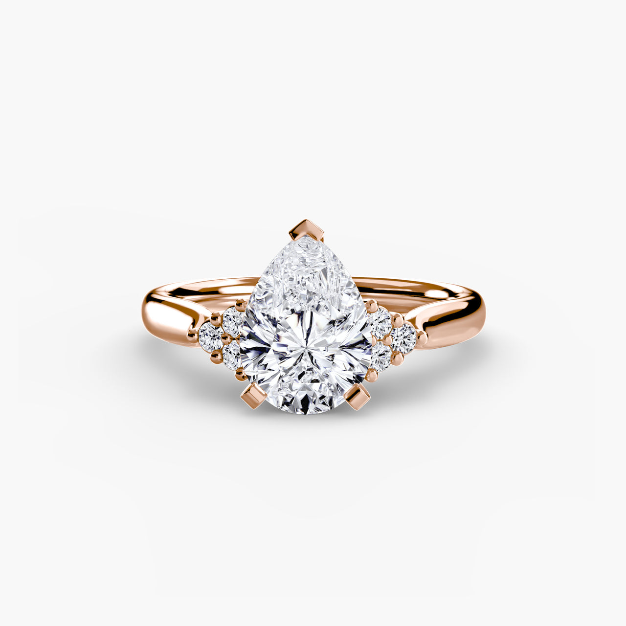 Solitaire with Cluster Shoulders 2