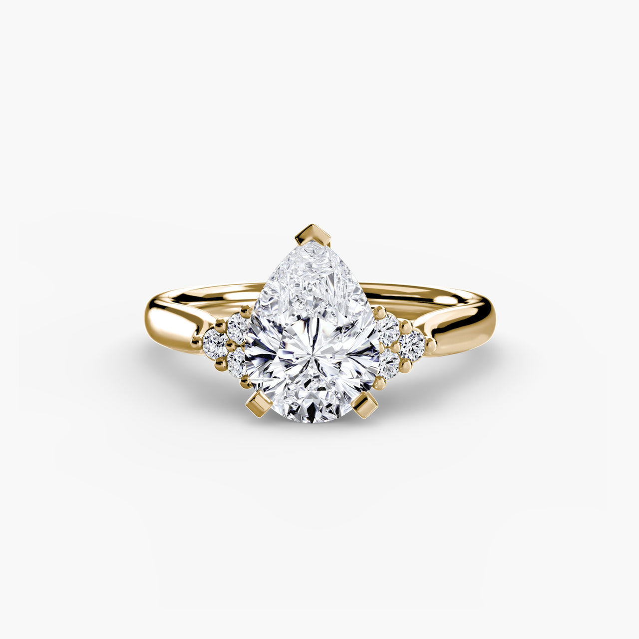 Solitaire with Cluster Shoulders 2