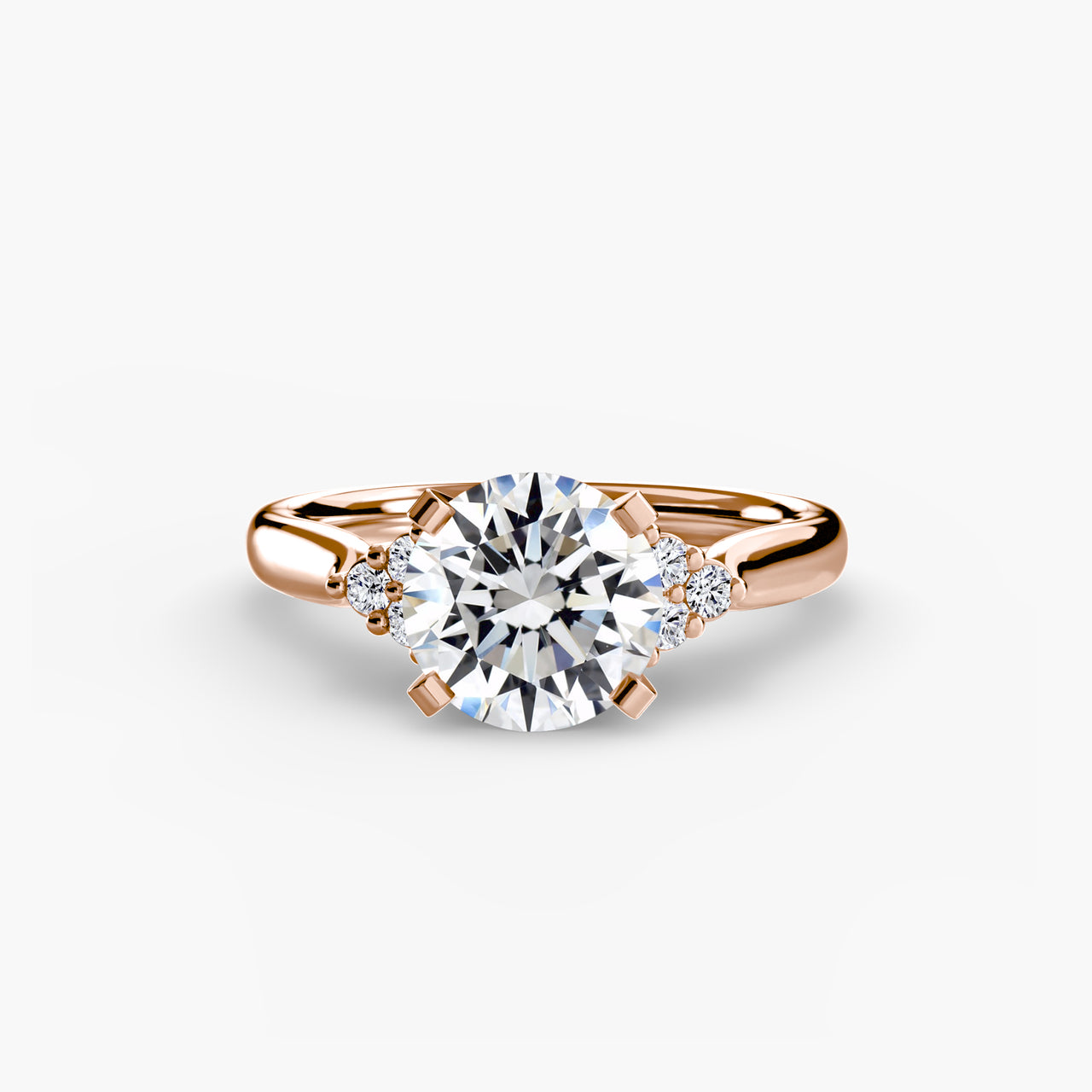 Solitaire with Cluster Shoulders 2
