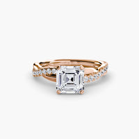 Thumbnail for The Emerald Twist Pavé Ring