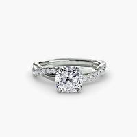 Thumbnail for The Emerald Twist Pavé Ring