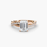 Thumbnail for The Emerald Twist Pavé Ring