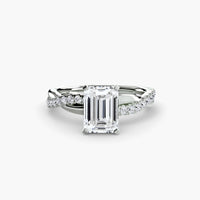 Thumbnail for The Emerald Twist Pavé Ring